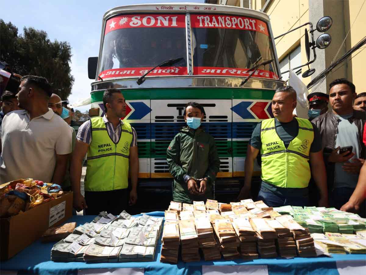 Nepal police thwarts foreign currency smuggling attempt to China, confiscates thousands of USD, Euro