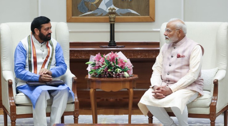 nayab-singh-saini-meets-pm-modi-briefs-on-haryanas-infrastructure-development