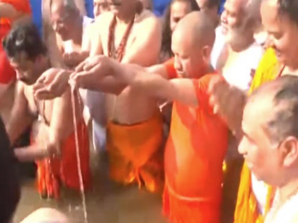 UP CM Yogi Adityanath, state cabinet takes holy dip at Sangam during Maha Kumbh