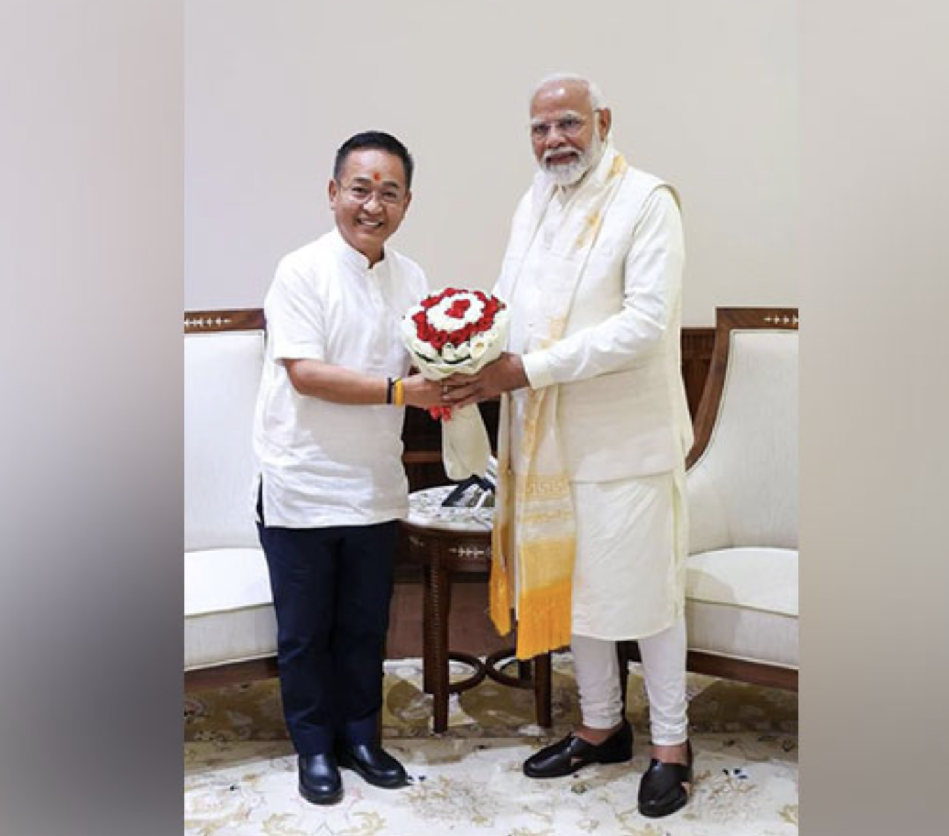Sikkim CM meets PM Modi, urges INR 3673.25 Cr from Centre for post flood reconstruction
