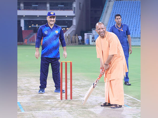 CM Yogi Adityanath all smiles after trying his hand with bat during All India Advocate Cricket Tournament