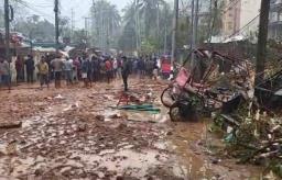 Several houses damaged due to JICA water pipe line burst in Guwahati