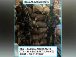 Mizoram: Assam Rifles recover heroin, illegal areca nuts worth INR 1.01 crore in Ch..