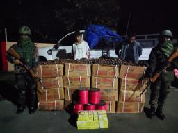 Assam Rifles and the Mizoram Police have seized a significant quantity of explosives  